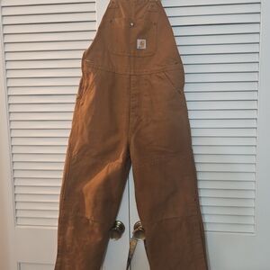 Carhartt BOYS SIZE 10 Insulated Brown Overalls